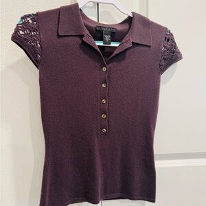 Women's Cashmere Eggplant Color. Super soft.